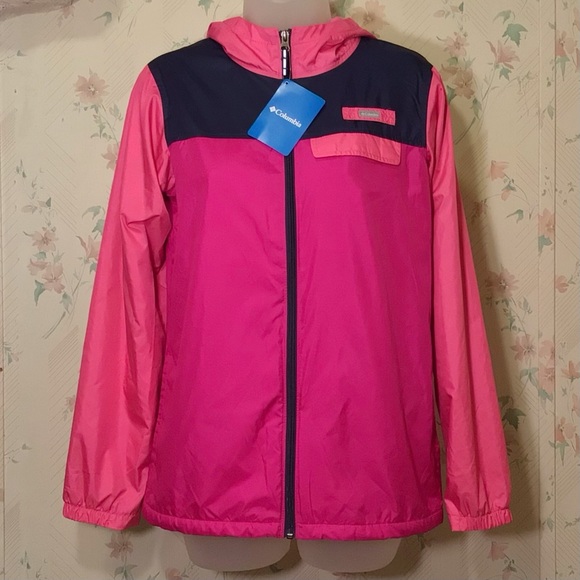 Columbia Pink Windbreaker Jacket - Picture 1 of 4